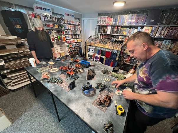 Community members at weekly event